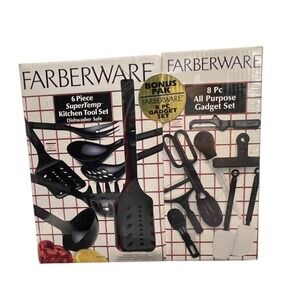 Vintage Farberware‎ Kitchen Tool Set SuperTemp Gadget Set 14 Piece NEW SEALED